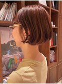 ★ミニボブ/フレンチボブ/前髪あり/テラコッタオレンジi銀座40代