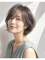 アッシュ 学芸大学店(Ash)&nbsp;ショートボブ/大人女性/グレージュ/白髪ぼかし/脱白髪染め