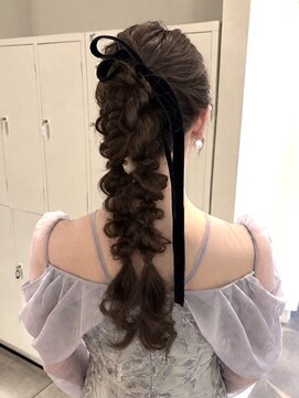 リト 四条 烏丸(riTo) 結婚式お呼ばれヘアセット編みおろし