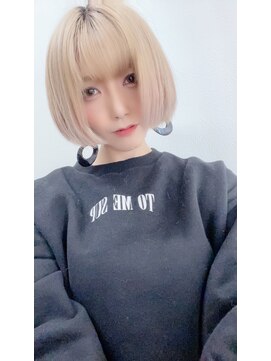 マティーナ ヘアー 池袋(Matina hair) ☆ジェンダーレスミニボブミルクティー☆20代30代40代