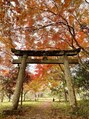 ハニーリップス 紅葉の綺麗な時期早朝の鍬山神社