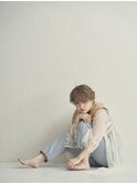 ボブ/カーキグレージュ/マッシュショート/大人かわいい[新宿駅]