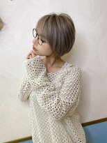 ロンド ストラーダ 心斎橋(Lond strada)&nbsp;ショート×ハイライト白髪ぼかし×シルキーベージュ[心斎橋]