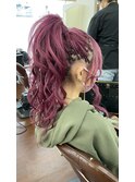 エクステ PonyTail Pink