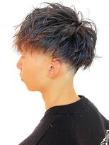 銀座マツナガ 浅草店 ツイストスパイラルパーマ/ツーブロ爽やかメッシュ/フェード