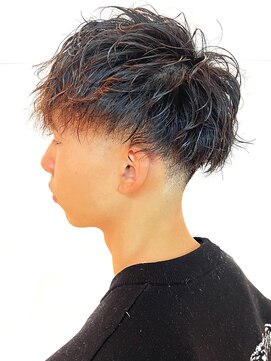 銀座マツナガ 浅草店 ツイストスパイラルパーマ/ツーブロ爽やかメッシュ/フェード