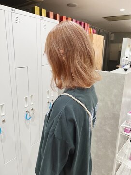 チェレ オレ 新金岡店(Chere ore) オレンジベージュ【ダブルカラー】×ミディアムふわレイヤー