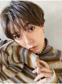【PARK】カーキベージュ×ニュアンスカーリー
