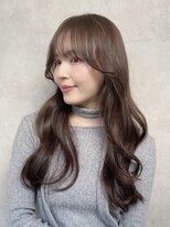 メゾンドイギー(MAISON de IGGY)&nbsp;美髪 エアリーロング カール シアーカラー 透け感グレージュ