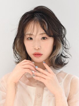 アース 鶴見店(HAIR&MAKE EARTH) くびれボブ×インナーカラー