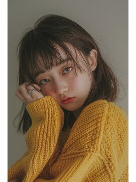 ラナ 新宿(lana) こなれミディアム/顔まわり/シースルーバング【lana hair 新宿】