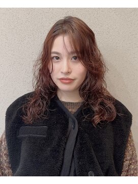 オト(oto) スパイラルパーマ/オレンジブラウン/レイヤーカット