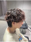 波巻きスパイラルパーマブリーチパーマツーブロック