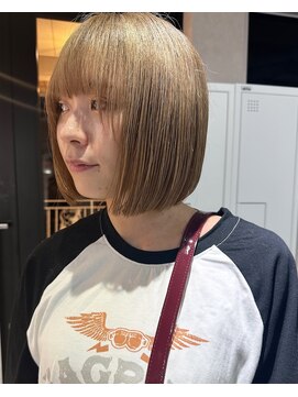 ゲームバイアランスミシー 心斎橋(GAME by Alan Smithee) ボブ/ミニボブ/切りっぱなしボブ/ワンレン/ミルクティベージュ