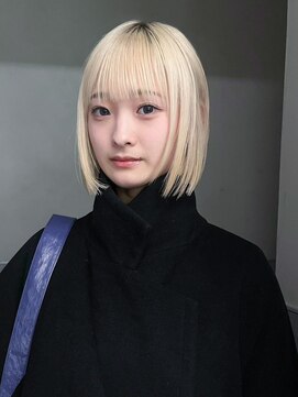 アルバム 池袋(ALBUM) ボブミディアムショート美髪おくれ毛_ba550692