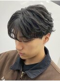 盛岡駅ニュアンスパーマ毛流れセンターパートフェザーパーマ30代