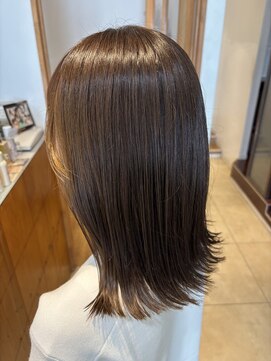 ネオリーブニコ 大井町店(Neolive Nico) 切りっぱなしロブ×オリーブベージュ