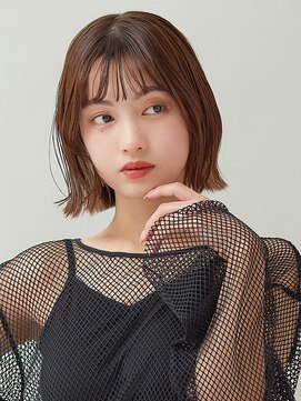 ロエ 福山川口店(loe) 【loe】くびれボブ×ショコラアッシュ