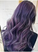 パープルカラーで透明感UP＊ツヤロング