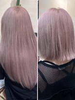 アンククロス 渋谷(ANKH CROSS)&nbsp;【ビフォーアフター】エクステ/ストレートロング/ピンクアッシュ