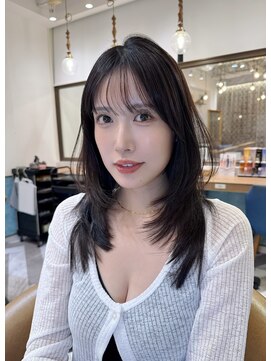 ロンドアベニール 北千住(Lond avenir) 韓国顔周り/バタフライカット/ミディアムレイヤーカット北千住