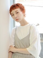 メゾンデエムスラッシュ センター北(Maison des M.SLASH)&nbsp;オン眉/マッシュパーマ/ブリーチ/オレンジゴールド/センター北