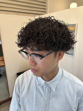 アンド グラフ(& Graph.) 波巻きパーママッシュツーブロックメンズパーマ