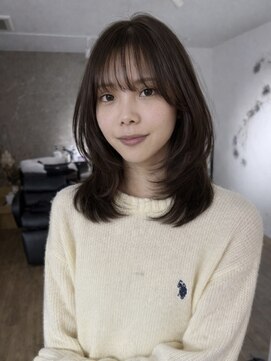 エトワ 中央店(etoi) 大分ミディアムボブレイヤーかるめ韓国レイヤーくびれスタイル