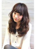 斜めバングふわくしゅニュアンス