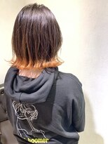 カルテット(Quartett)&nbsp;【Quartett】切りっぱなしボブ×オレンジベージュテールカラー