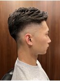 スキンフェード×形状記憶パーマ