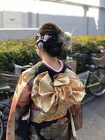 かぐや姫 エルモード フェレ美容室 行徳店 振り袖着付け+ヘアーセット