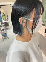 サラジュ 梅田店(SARAJU) saraju ヒラノ　インナーカラー　ブルー　グリーン