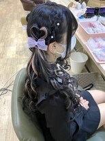 アップスニニー(up's niny)&nbsp;編み込みツインテールラブリーハート♪リボンアクセ