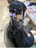 編み込みツインテールラブリーハート♪リボンアクセ