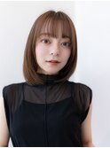 20代30代大人かわいい斜めバングレイヤーカット小顔前髪ボブ