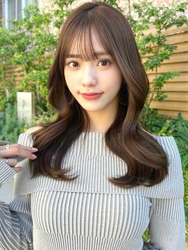 ミラリー トウキョウ(Mirareee Tokyo) 20代30代40代◎前髪パーマグレーベージュレイヤーロング黒髪