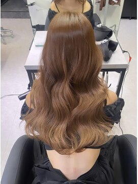 ペレ 栄店(PELE) デザインカラー/レイヤーカット/ウェットヘア/オリーブベージュ