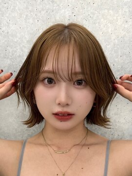 サンド 池袋 2nd(sand) 顔周りレイヤーカット小顔ボブルフ/ブリーチなし透明感カラー