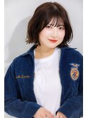 ベージュカラー　大人カールスタイル