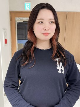 ラミエ バイ メルト 吉祥寺(lamie by melt) "久保田"イヤリングカラーピンクベージュレイヤーカット