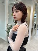 ワイドバングイメチェン美髪外ハネボブ+レイヤーカット韓国/大宮