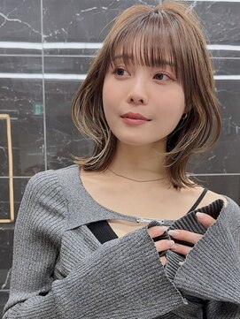 サイン 渋谷(SIGN) レイヤーカットグレージュブリーチ無し