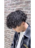 波巻きパーマ