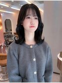 ワイドバングイメチェン美髪外ハネボブ+レイヤーカット韓国
