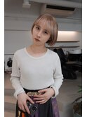 春夏ブリーチホワイトベージュカラー