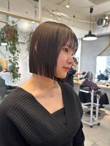 乾かすだけでキマる髪/ケアカラーシースルーバングボブ