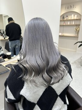 ユウル 横浜(juhl.) グレージュカラーグレーカラーブリーチダブルカラー横浜横浜駅