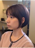 丸みショートボブ　20代30代40代