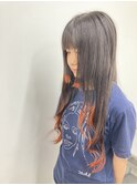 裾カラー×オレンジ